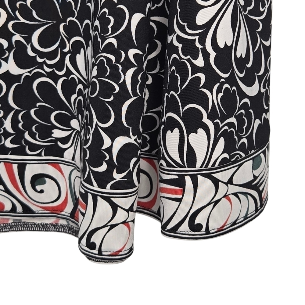 Lapis Womens Retro Contrast Floral Print Swing Skirt Medium - Picture 3 of 8